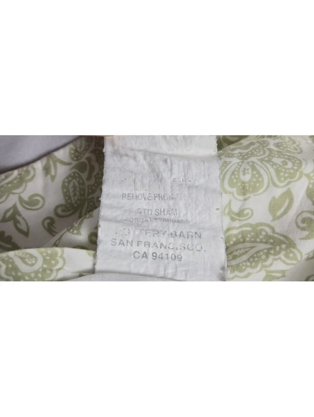 Pottery Barn Green Paisley Pillowcase Set Of 2 Standard Size